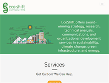 Tablet Screenshot of ecoshiftconsulting.com